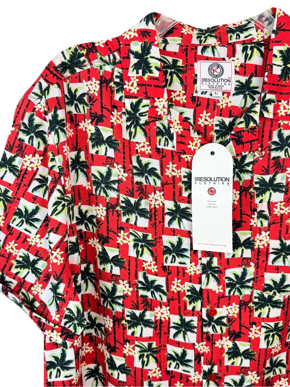 One Resolution Clothing Short Sleeve Button-Up Hawaiian Tropical Shirt